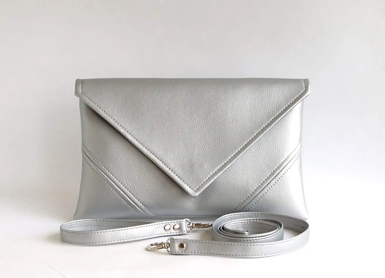 buy silver clutch