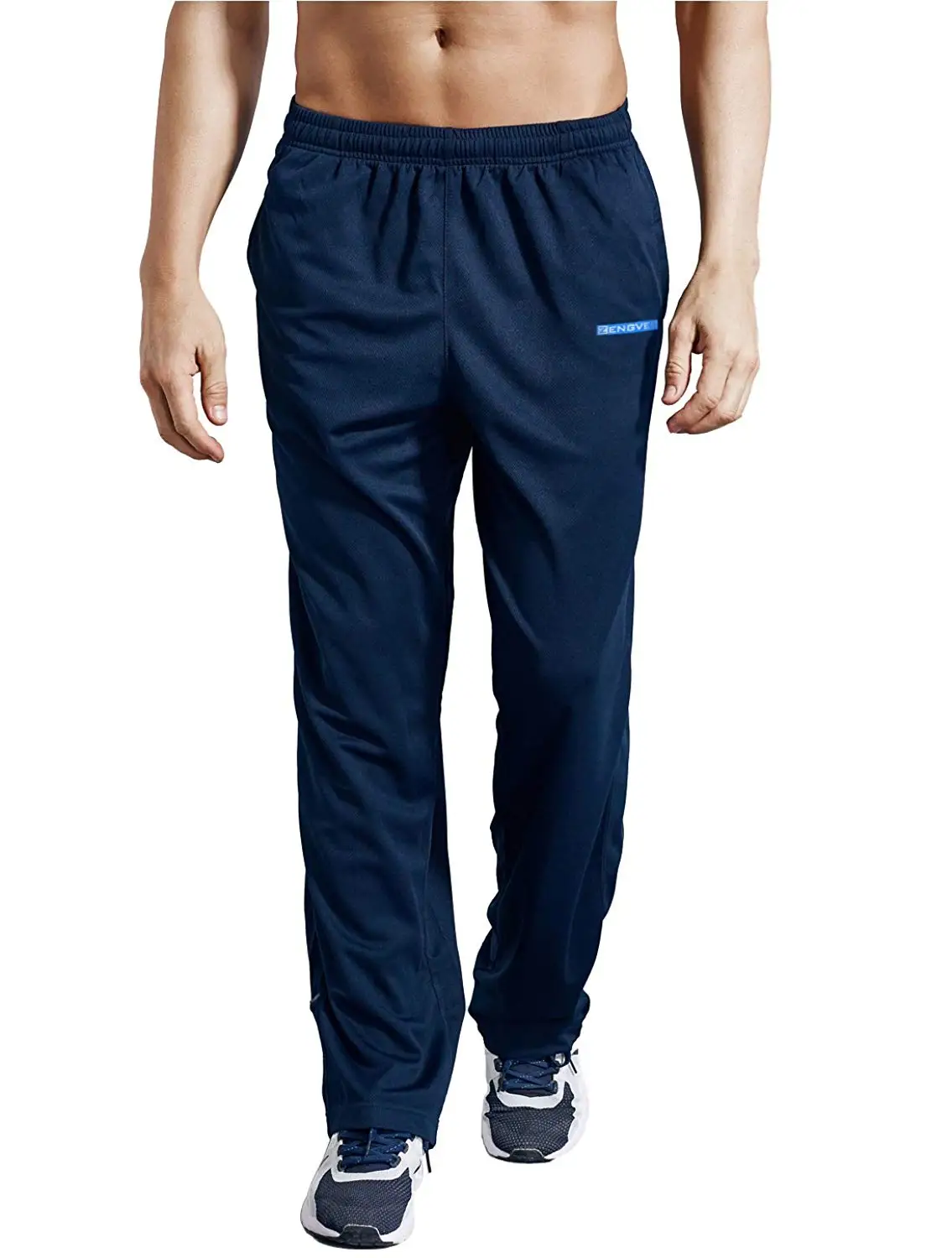 Buy Zengvee Mens Sweatpant with Pockets Open Bottom Athletic Pants for ...