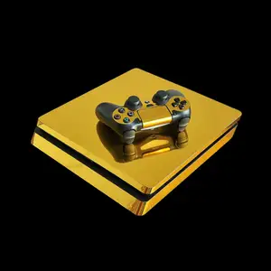TECTINTER Chrome Skin PS4 Slim Console & Two Controllers