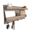 Floating Shelves Coat Key Hooks Hallway Wall Mounted Coat Rack