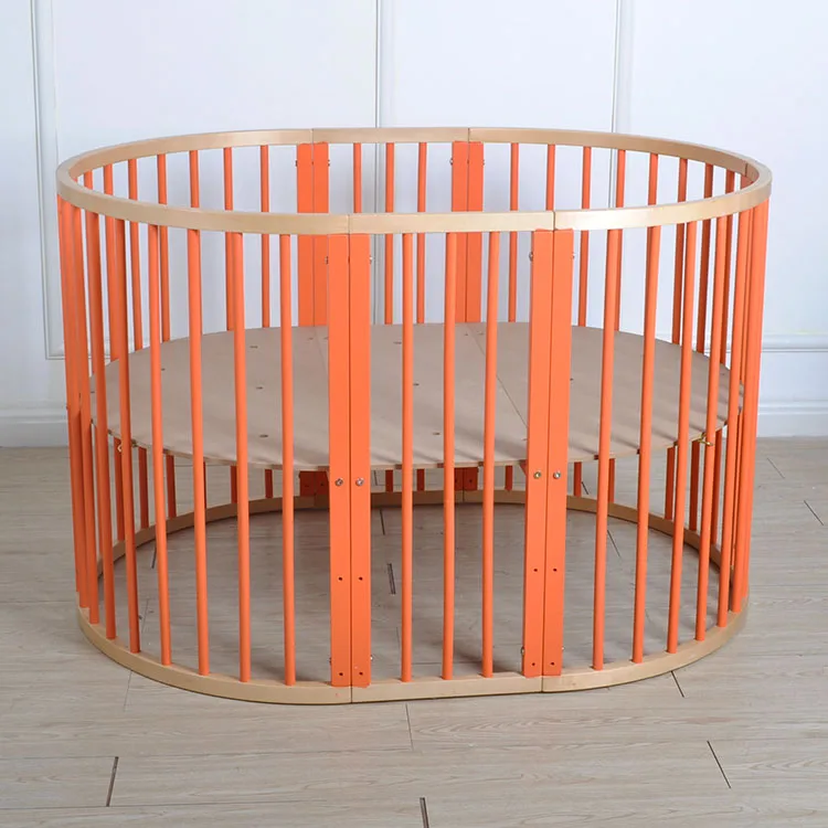 hot sale baby wooden playpen in orange