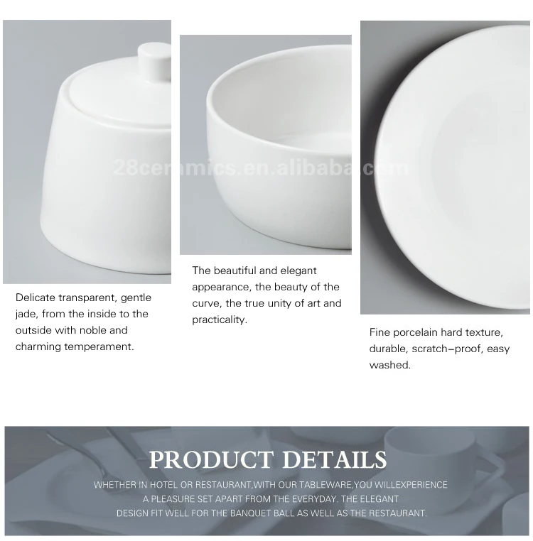 Catering made in china tableware ceramics buffet set fine porcelain used restaurant dinnerware