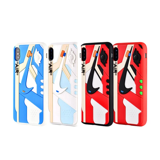 Fashion Silicone 3D Air Jordan Sports Shoes Phone Cases AJ11 Off White NBA Basketball Sneaker Cover for iPhone11/11pro/11pro max