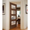 Forest Bright Semi Solid Core 4 Panel Glass Shaker Door