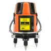 220V 5 Line Green Laser Level Automatic Self Leveling 360 Rotating Rotary + Hard Case