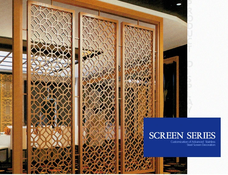 custom metal decorative lattice laser cut screens partition stainless steel inox wall kitchen room screen dividers