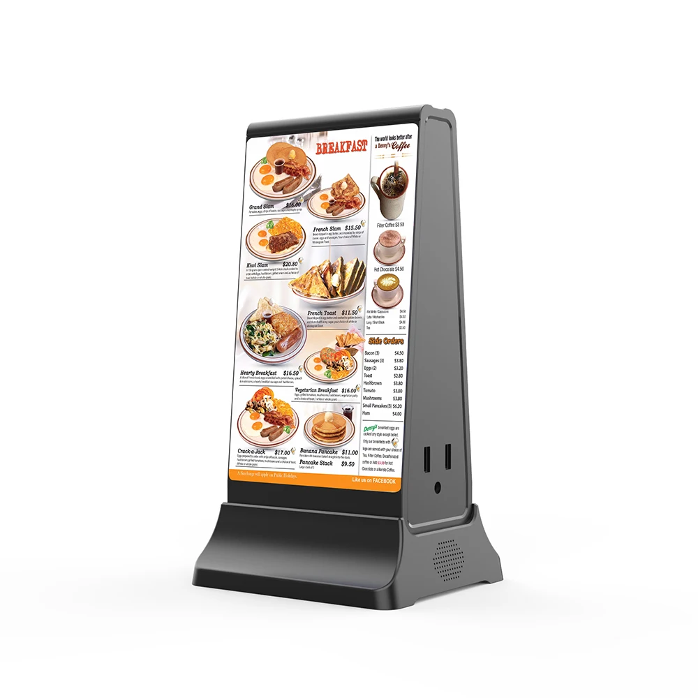 

Restaurant pager touch menu Digital Advertising Player Menu Power Bank