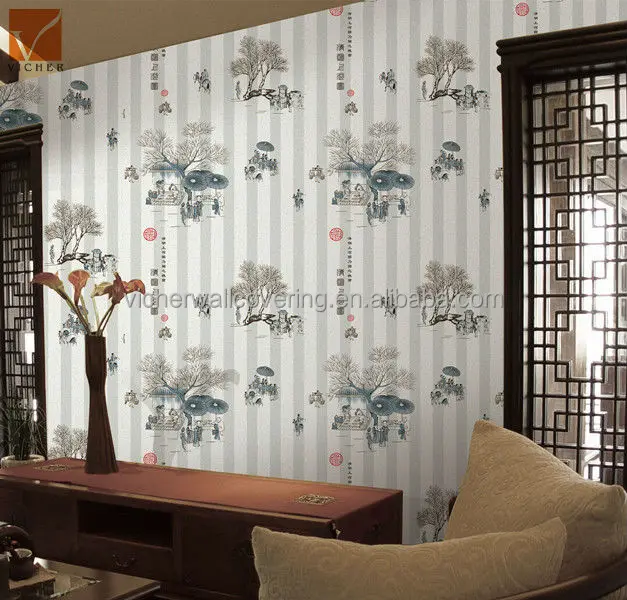 Chino 3d diseño decorativo papel tapiz para cocina habitaciones ...