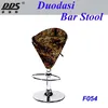 wholesales classics steel bar stool with cushion leopard print fabric covering F054