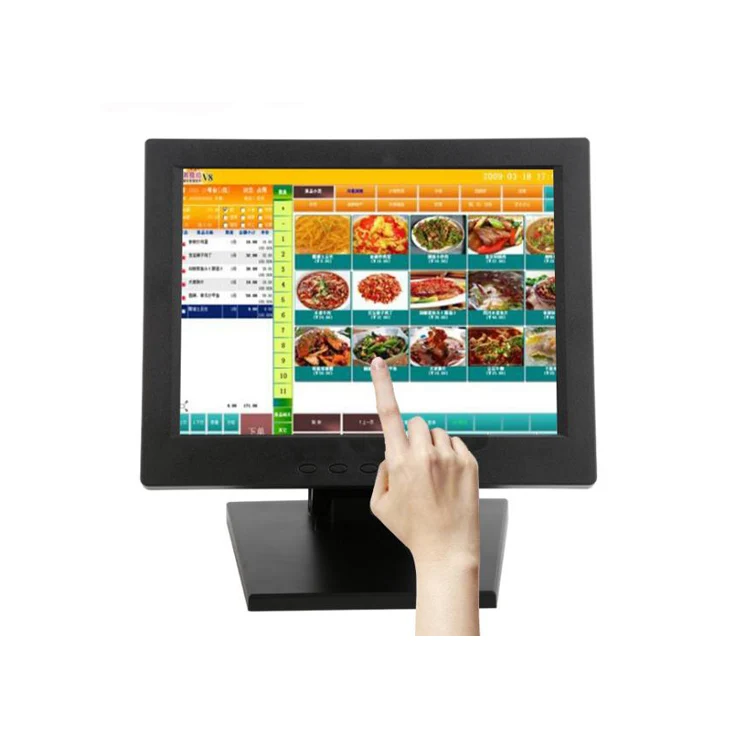 

1024x768 High resolution 12.1inch LCD Resistive touchscreen monitor for POS machine