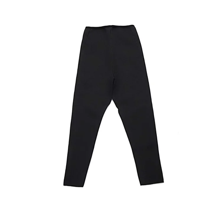 

Women's Slimming Pants High Waist Body Shaper Neoprene Thermo Sweat Sauna Capris Leggings Shapewear, Black+yellow