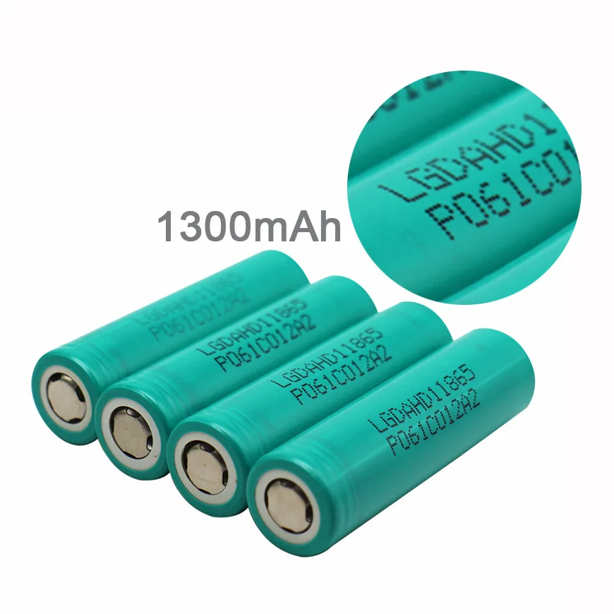 100% Original Lgdahd11865 18650 3.7v 1300mah Li Ion Rechargeable ...