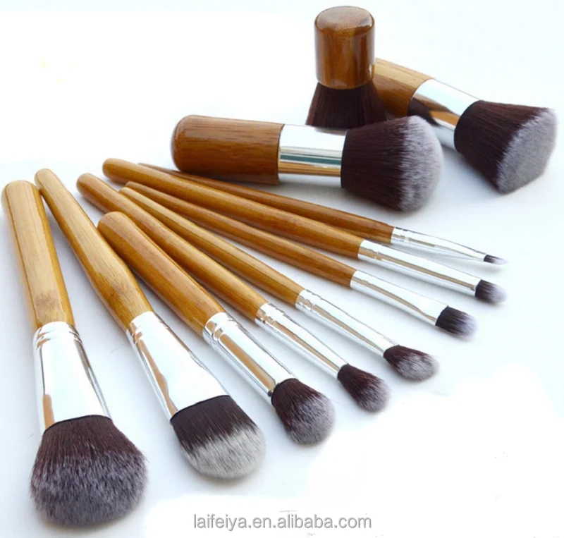 

Professional 11 pcs bamboos Handle Beauty cosmetics Makeup Brushes, Yellow