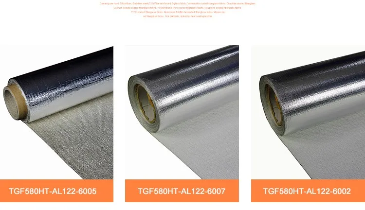 18 Micron Aluminum Foil Coated Heat Reflective Fabric Fiberglass Insulation  Cover