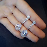 

Nickle Free Fashion Classic Water Drop Crystal Zirconia Drop Earrings Bridal Wedding Jewelry for Women Wholesale