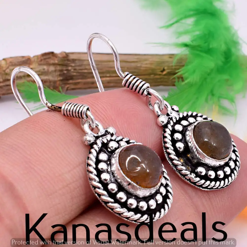 Ethnic Handmade Golden Plated Tribal Orange Tassel Earring 0609/_25