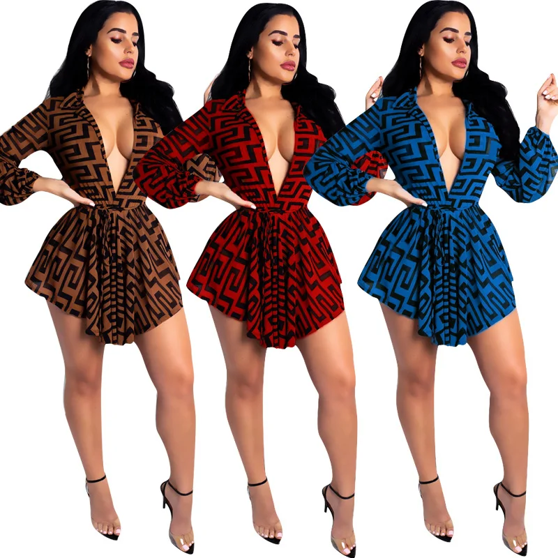 

2019 New Arrivals Women Fashionable African Kitenge Sexy V-Neck Dress Designs With 3 Colors, N/a