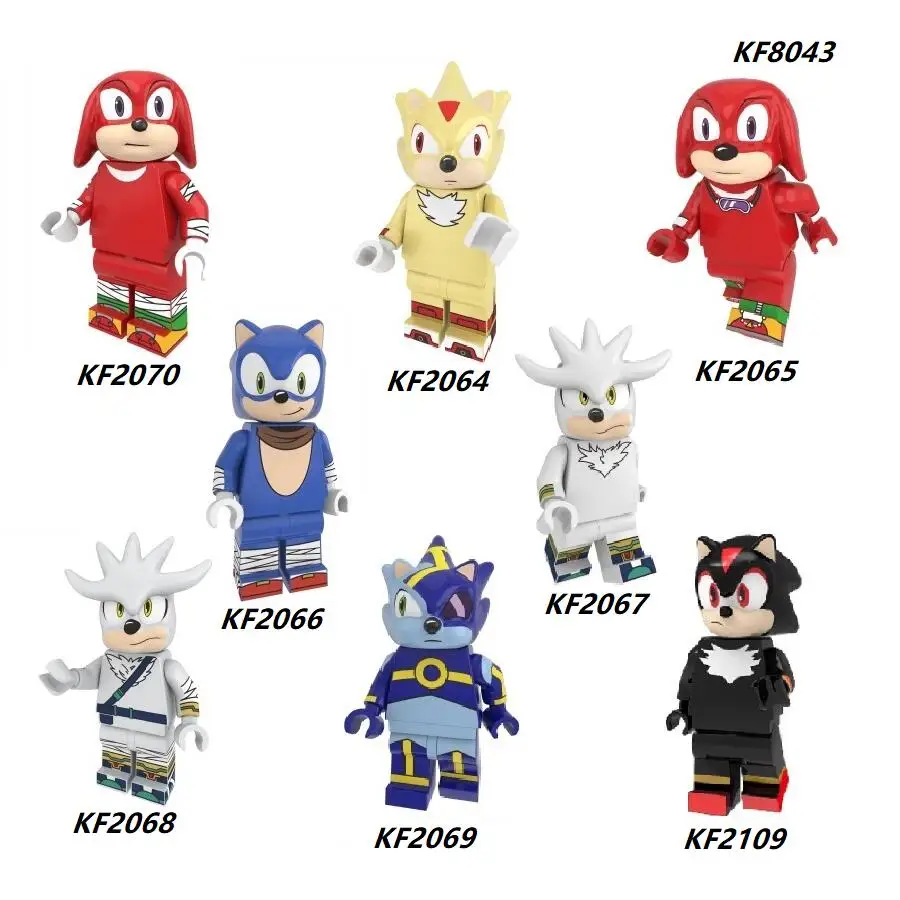 Anime Sonic The Hedgehog Building Blocks, Action Figure, Brinquedo