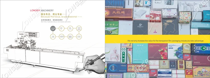 Carton Chocolate Soap Wrapper CD Packaging Tea Box Packing Production Perfume Box Overwrapping Small Cellophane Wrapping Machine