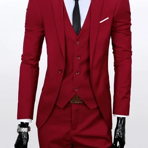 Three-piece formal dress for bridegroom's Wedding Suit in spring, autumn and winter 2