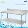 Stainless Steel Double Tiers Industrial Food Prep Table in Malaysia/Restaurant Catering Sorting Work Bench Factory