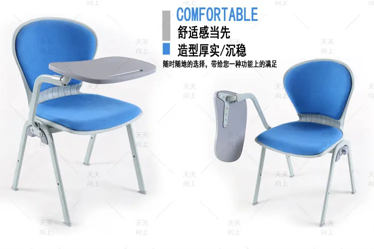 Plastic writing Tablet Chair Cloth-Padded Chair School Sketching Chair Ergonomic