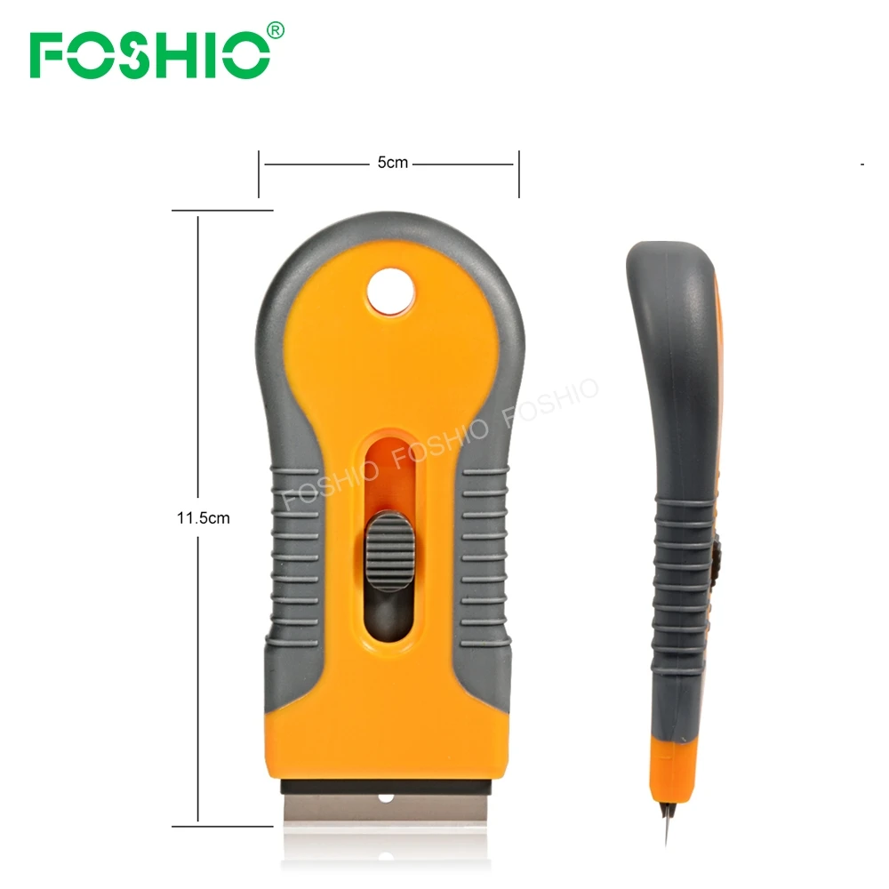 

Foshio High Quality Industrial Vinyl Spatula Glue Cleaning Car Sticker Razor Scraper Tool, Yellow/blue