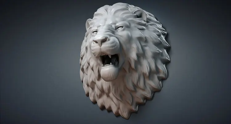 3D Wall Sculpture Factory Esculturas En Resina Resin Fiberglass Lion Head Sculpture