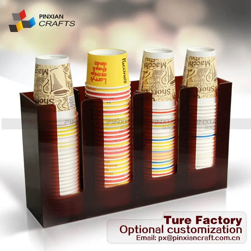 Cuatro red taza de café tapa titular dispensador de café de la taza de