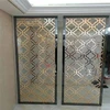 French 304 stainless steel decorative mirror room divider screen 4 panel laser cut panels