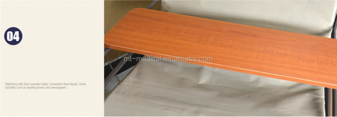 Factory produced luxury home care bed for hospital and personal family use with manual crank