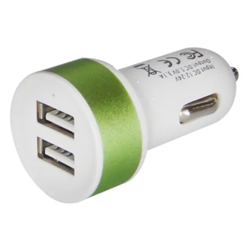 low price high quality mini dual port car usb charger coloful Mobile Phone Charger