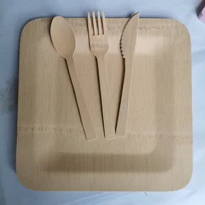 Eco Friendly Bamboo Plates Disposable BBQ plate Party Dishes