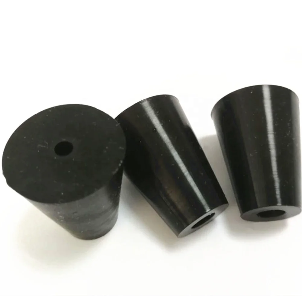 定制黑色高温软硅胶锥形橡胶孔塞