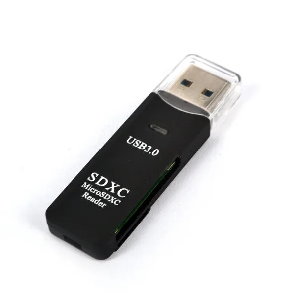 

KCW Mini High speed USB 3.0 SD/Micro SDXC Memory Card Reader Kit , SD/MicroSD/TF Card USB3.0 Adapter Converter Tool, Black, white