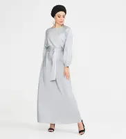 

Muslim Dress Abaya in Dubai Islamic Clothing For Women Muslim Fashion Satin Dress