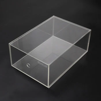 Clear Acrylic Shoes Box Shop Display 