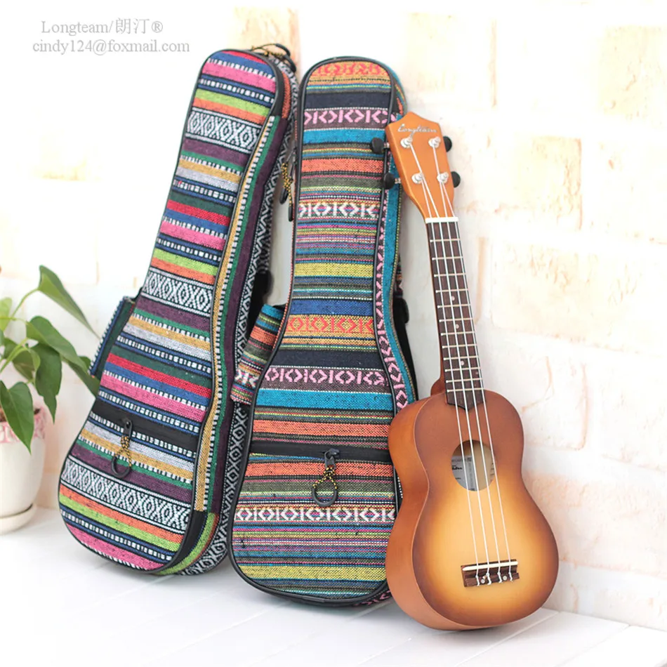 Bohemia Style Ukulele Bag Soprano Concert Tenor Backpack Hawaii Ukulele