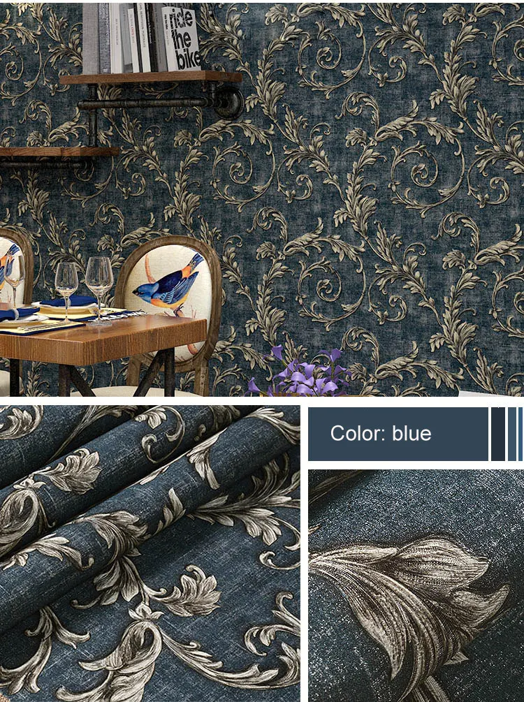 Luxury Deep Embossed Waterproof Vinyl Coated Wallpaper Wallcovering