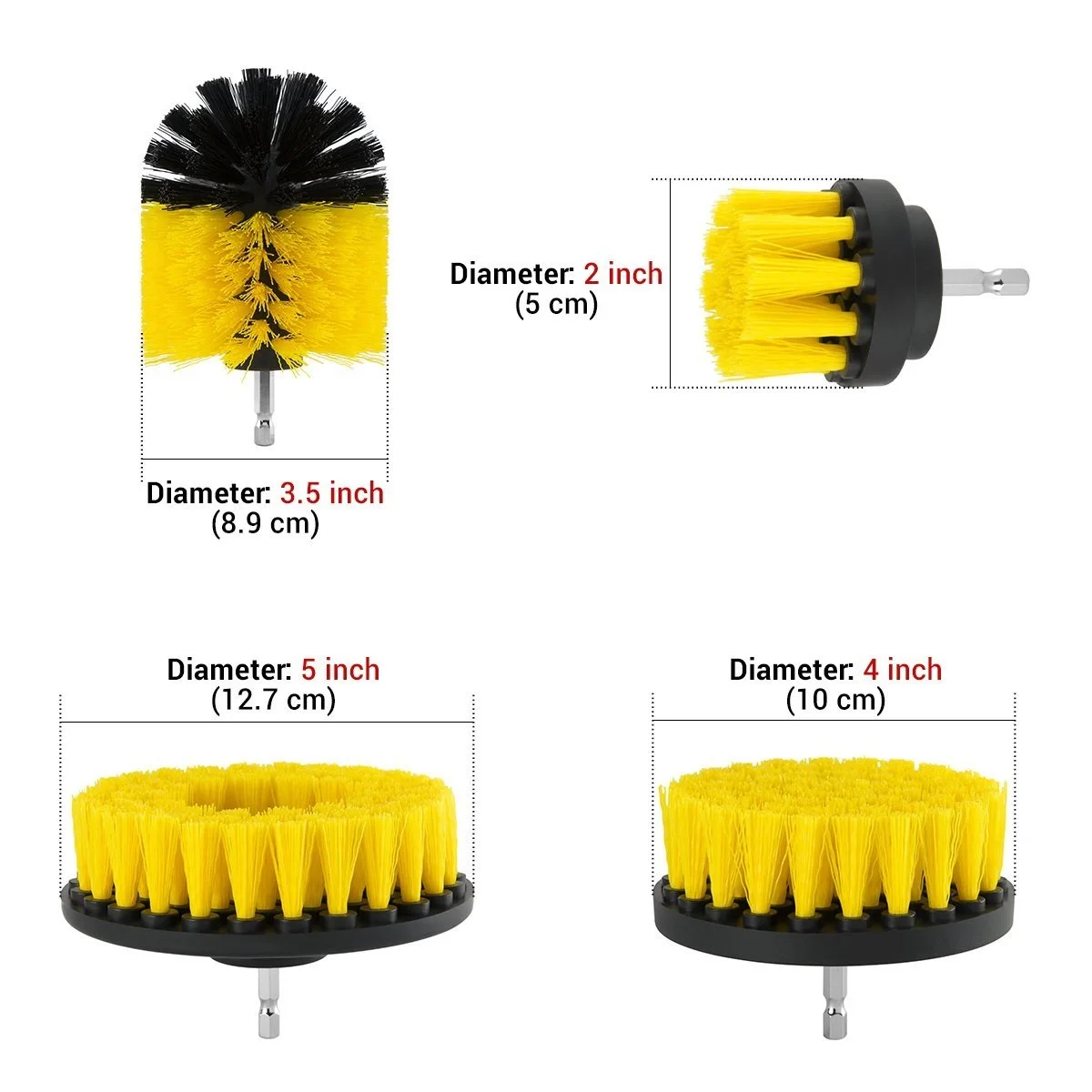 Drill Rotatary Polishing Brush For Carpet Cleaning Drill Brush Set