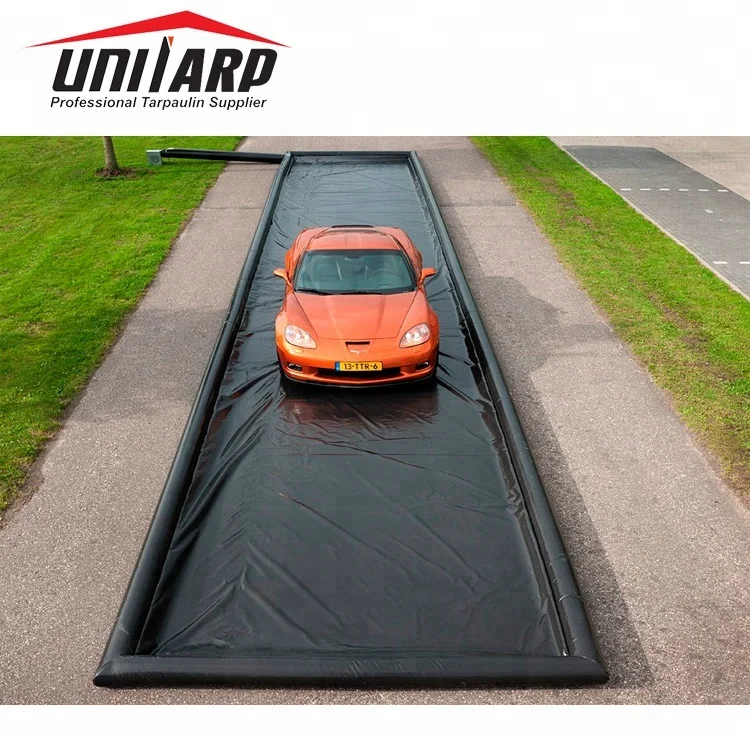 Heavy Duty Fluid Leaking Prevention Car Wash Containment Mat Pvc Coated