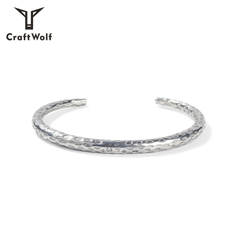 

Craft Wolf Fashion Jewelry 2019 Personalized Stainless Steel Bracelet, Gold, steel