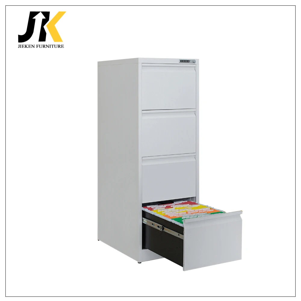 4 Drawer White File Electrical Combination Lock Filing Cabinet