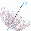 Unicorn Clear Umbrella Bubble Fashion Dome Auto Open Transparent Umbrella for Outdoor Weddings Windproof