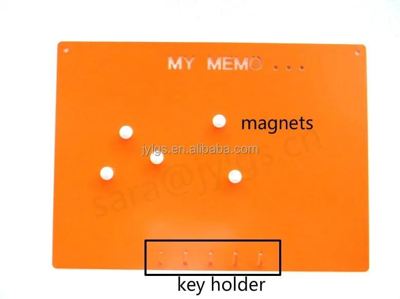 
Magnetic Memo Board with Magnets and Key Hooks 