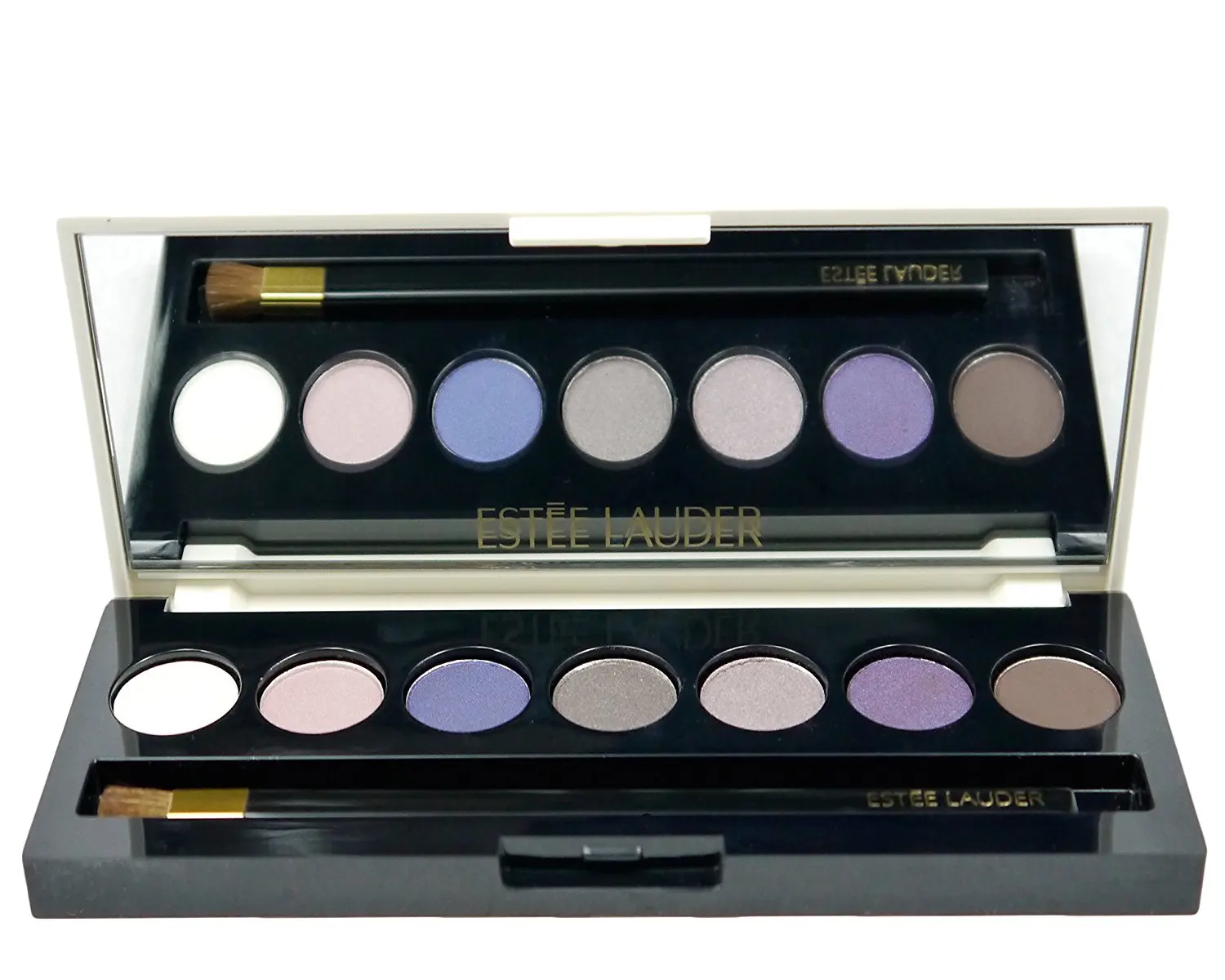 Estée Lauder Pure Color Eyeshadow 7 Color Palette (30-Sugar Cube (Satin), 13-Tranquil Moon (Satin), 68-Nocturnal Blue (Satin), 72-Amazing Grey (Shimmer), 26-Iridescent Violet (Satin), 09-Amethyst Spark (Shimmer), 45-Lavish Mink (Matte)).