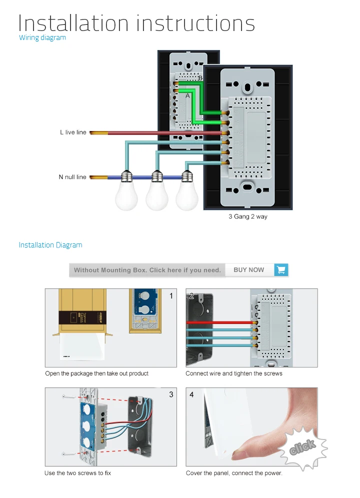 Smart touch light switch схема подключения