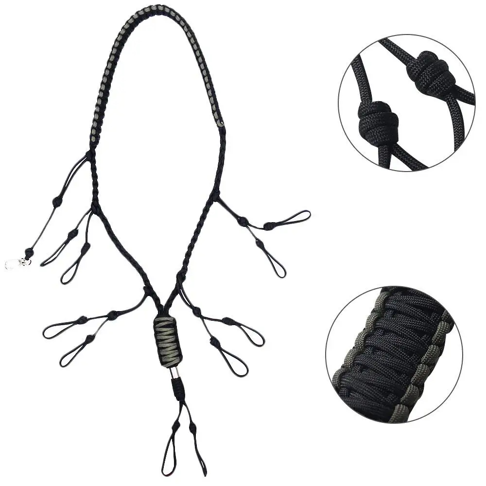 

Wholesale Strong Hunting Gear Secures 5 Calls Paracord Duck Call Lanyard With Adjustable Loop, Mixed color