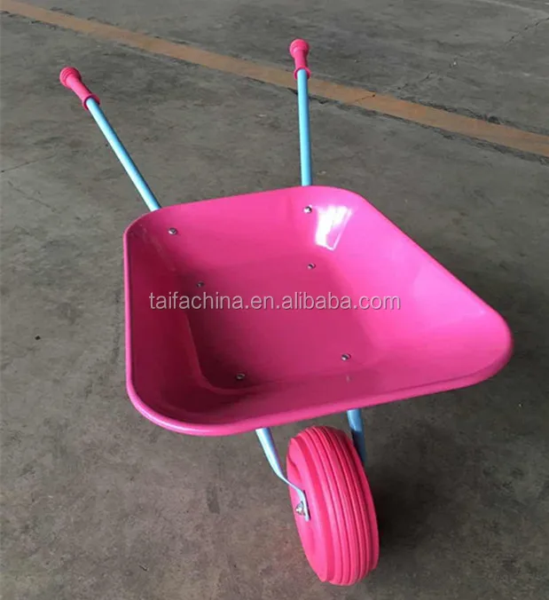 pink kids wheelbarrow