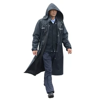 

Police Duty Rain Wear Windproof Coat With Reflective Tape Military Raincoat